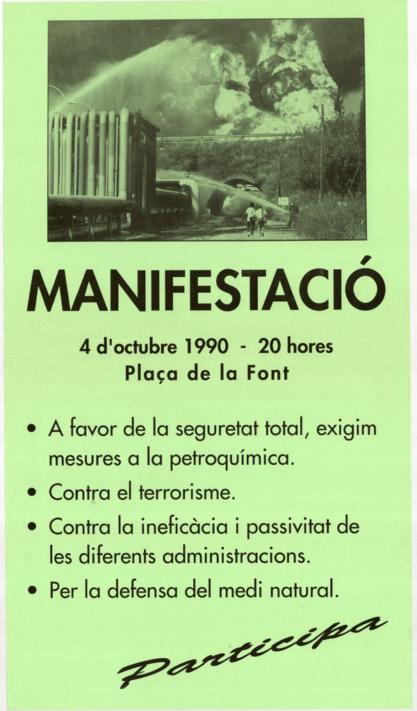 Manifestació 4 d'octubre 1990 - 20 hores Plaça de la Font [...]