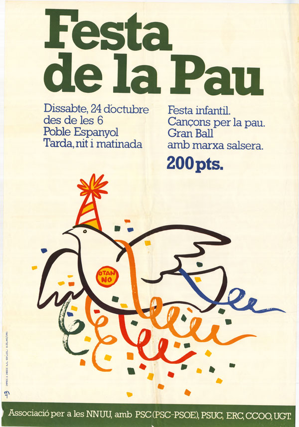 Festa de la pau : dissabte, 24 d'octubre des de les 6 Poble Espanyol... [...]