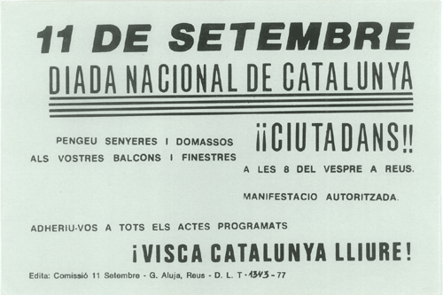 11 de setembre : diada nacional de Catalunya