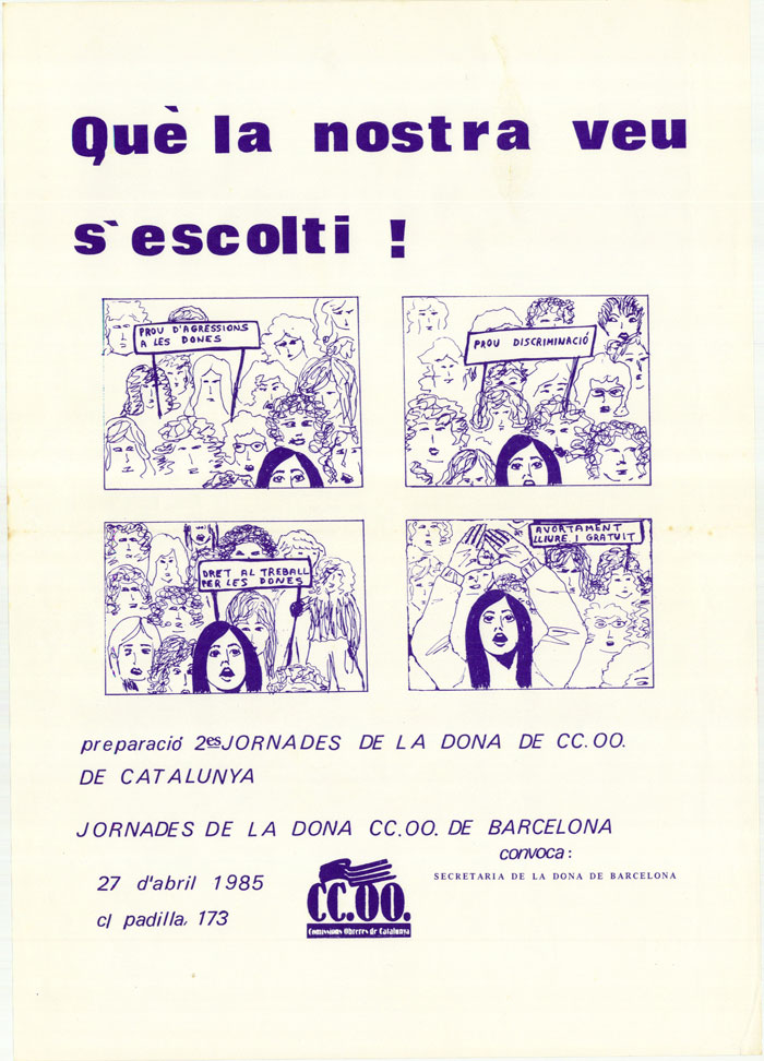 Què la nostra veu s'escolti! preparació 2es Jornades de la Dona de CC.OO. a Catalunya