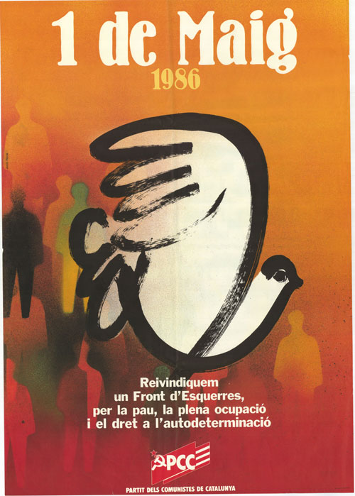 1 de maig 1986 : Reivindiquem un Front d'Esquerres, per la pau, la plena ocupació i el dret a l'autodeterminació