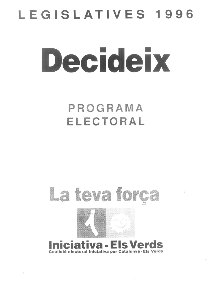 Decideix : programa electoral