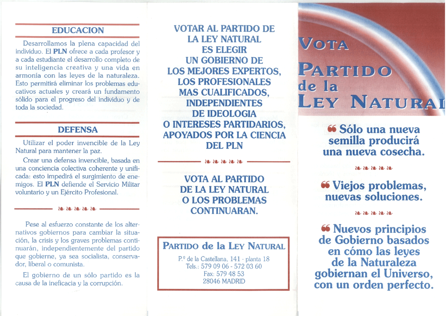 Vota Partido de la Ley Natural
