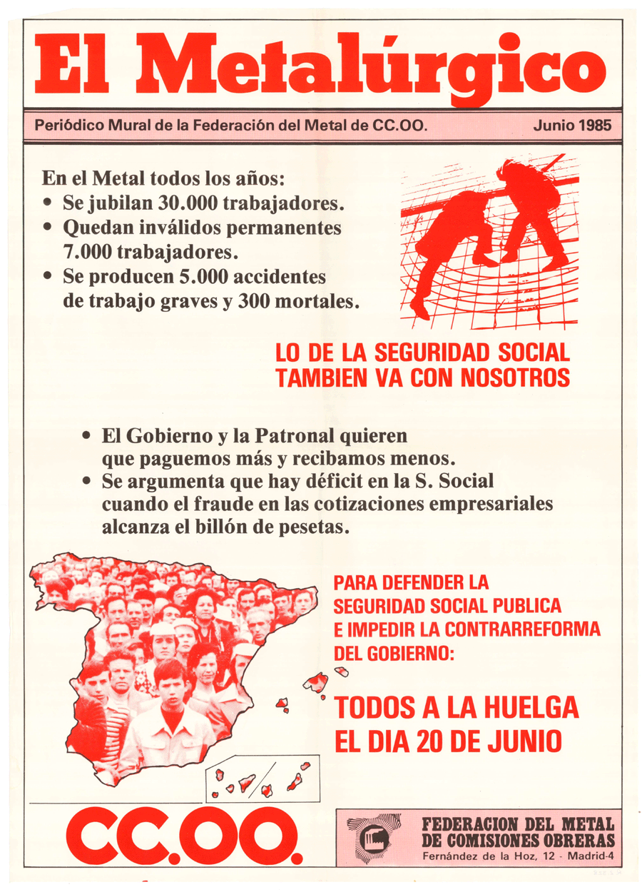 Lo de la seguridad social también va con nosotros... [...] todos a la huelga el dia 20de junio