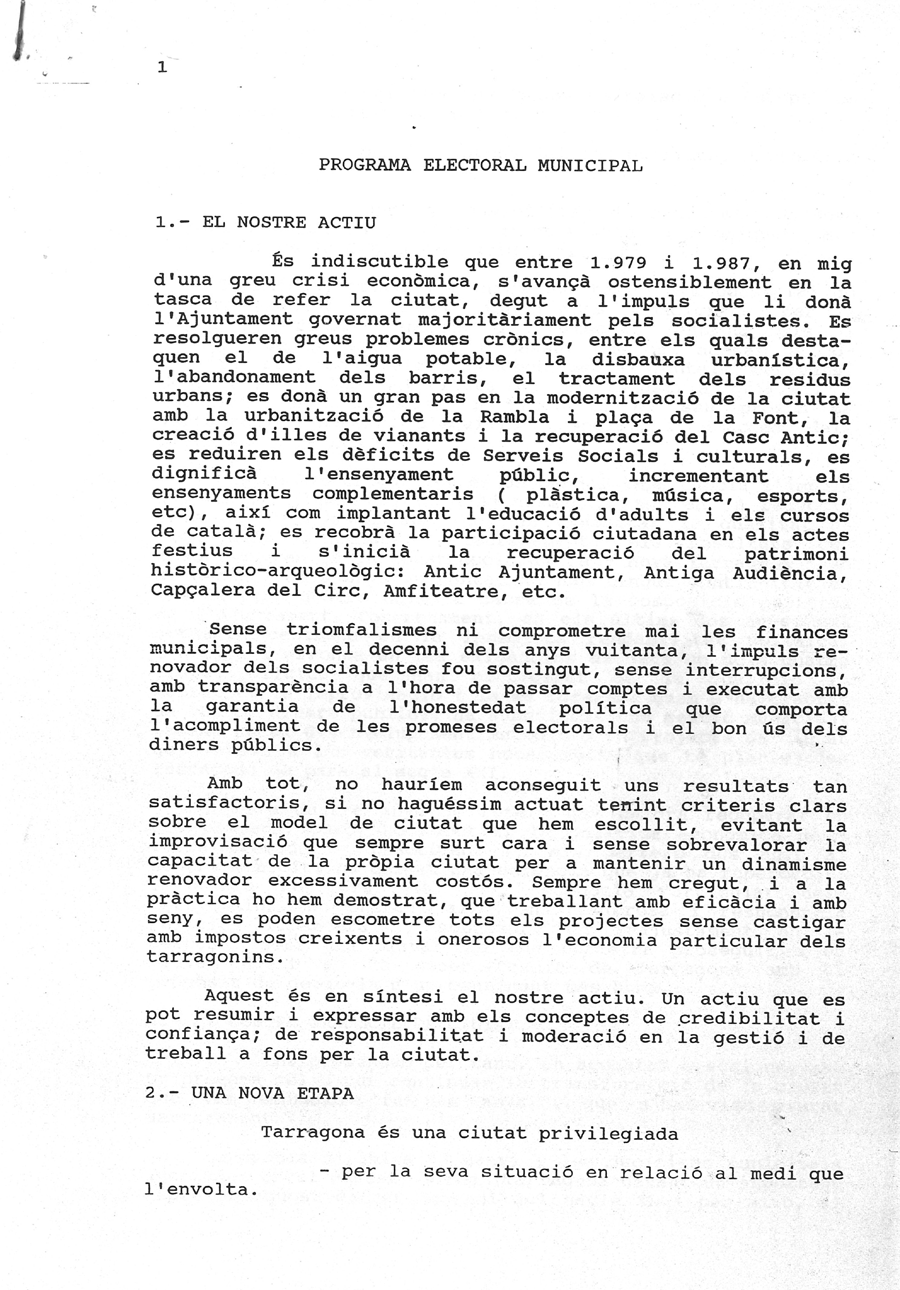 Programa electoral municipal