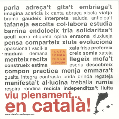 parla adreça't gita't embriaga't imagina... [...]