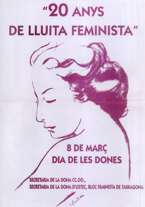 '20 anys de lluita feminista' 8 de març dia de les dones