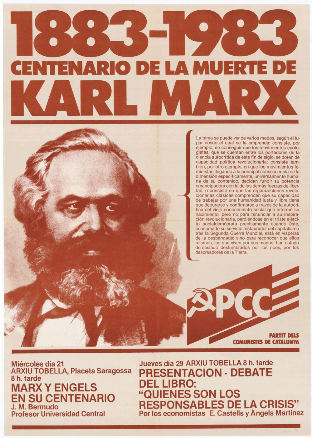 1883-1983 : centenario de la muerte de Karl Marx
