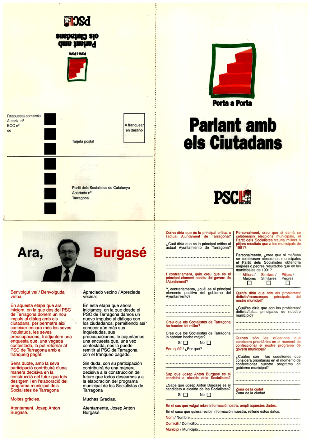 Porta a porta : parlant amb els ciutadans