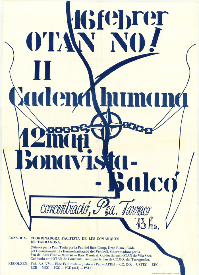 16 febrer OTAN no! II cadena humana 12 matí Bonavista-Balcó