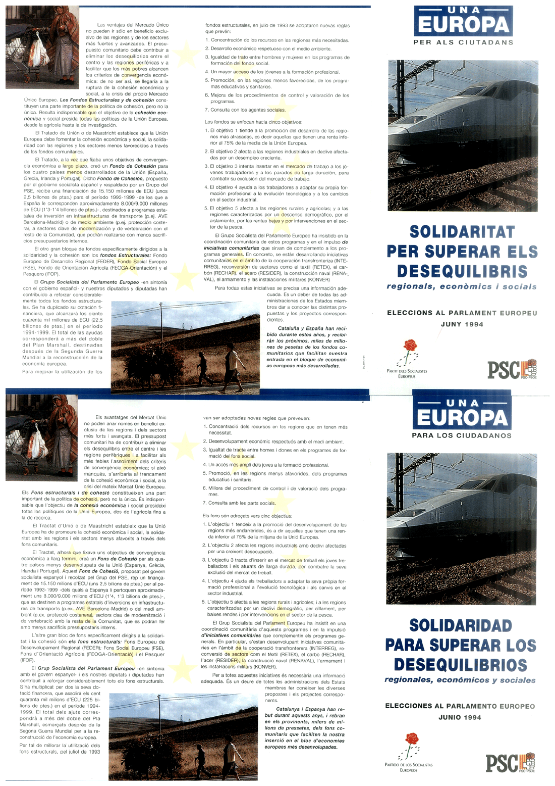 Solidaritat per superar els desequilibris = solidaridad para superar los desequilibrios
