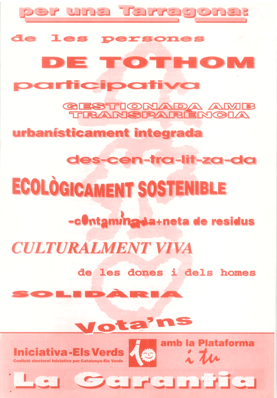 per una Tarragona: de les persones de tothom participativa... [...]